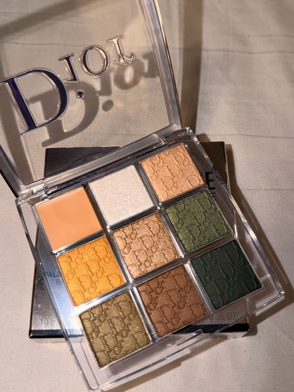 Dior 9-Color Eyeshadow Palette — Gold, Olive, Green, Peach